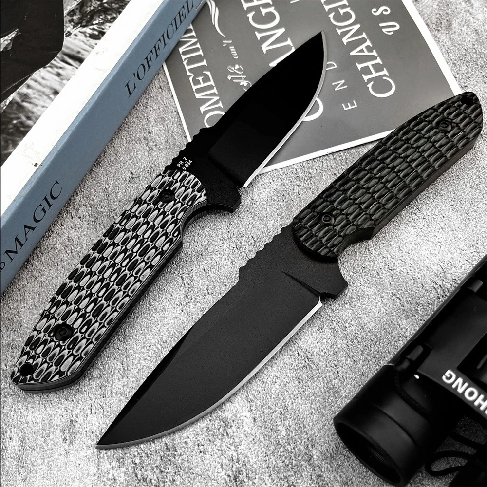 

НОВЫЙ военный тактический нож с фиксированным лезвием 8Cr13Mov, лезвие G10, ручка EDC, инструменты для выживания на открытом воздухе, для кемпинга, охоты и резки с ножнами