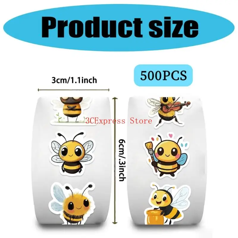 500PCS漫画ステッカーパッケージラベル接着シールステッカーシールエンベロープ用