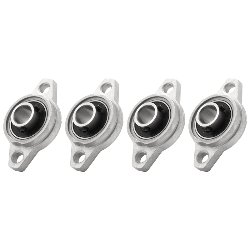 4Pcs KFL001 12Mm Zinc Alloy Self Aligning Pillow Block Flange Bearing Rhombic Bearing Housing