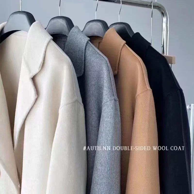 Manteau long en laine à boutonnage Drouble pour femmes, style adt, vêtements d\'hiver, mode, automne, nouveau, 2023