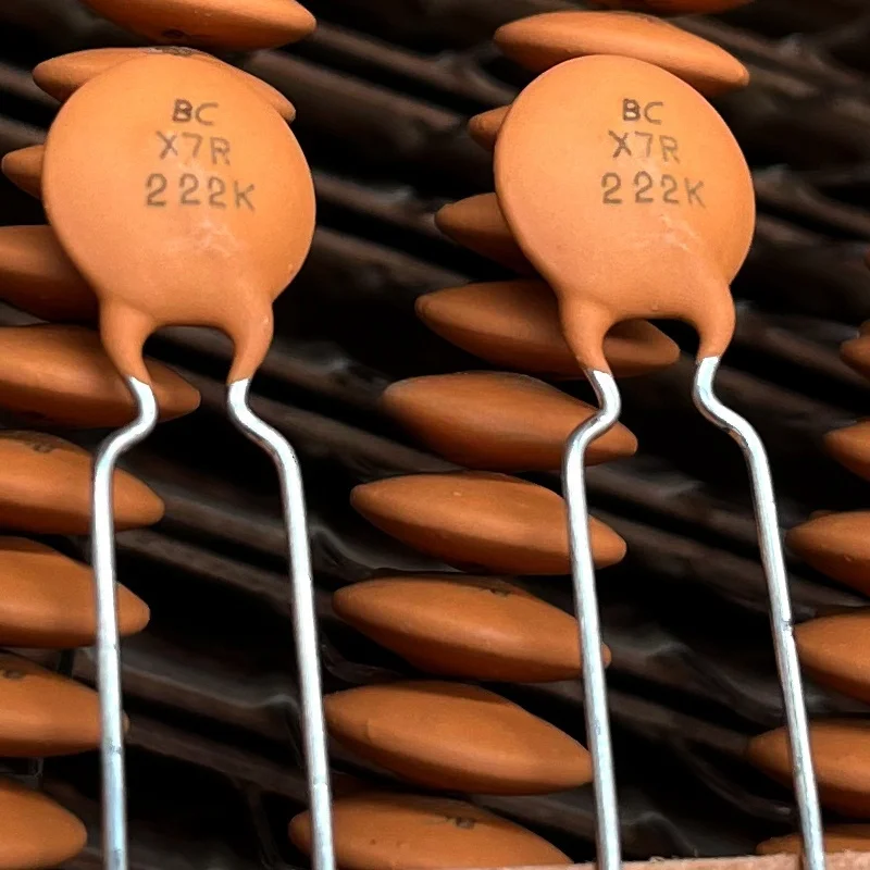 10 pz BC 222 2.2nf 2200pf 500 v condensatore ceramico ad alta frequenza ceramico a film d'argento degli Stati Uniti