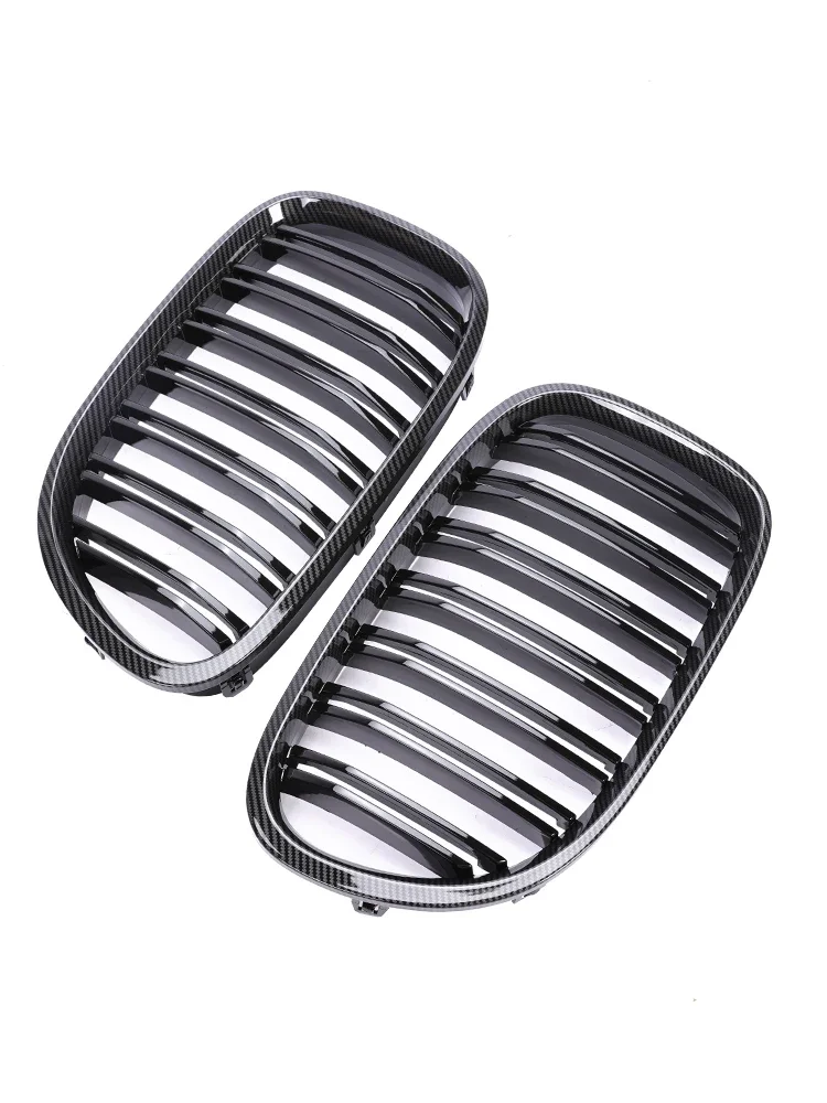 Front Kidney Replacemet Grill Carbon Fiber Facelift Racing Grille Cover For BMW 7 Series F01 F02 2008-2015 730d 740d 750d