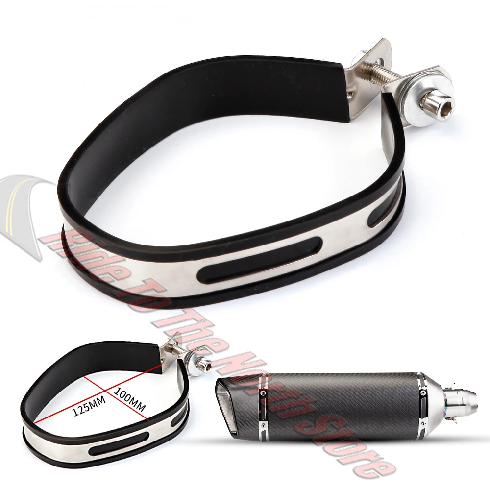 

Carbon Fiber Fixed Clamp Stainless Steel Fixed Ring Exhaust Fixing Clip With Bolt and Nut For SC Project Roman Exhaust Tail Pipe