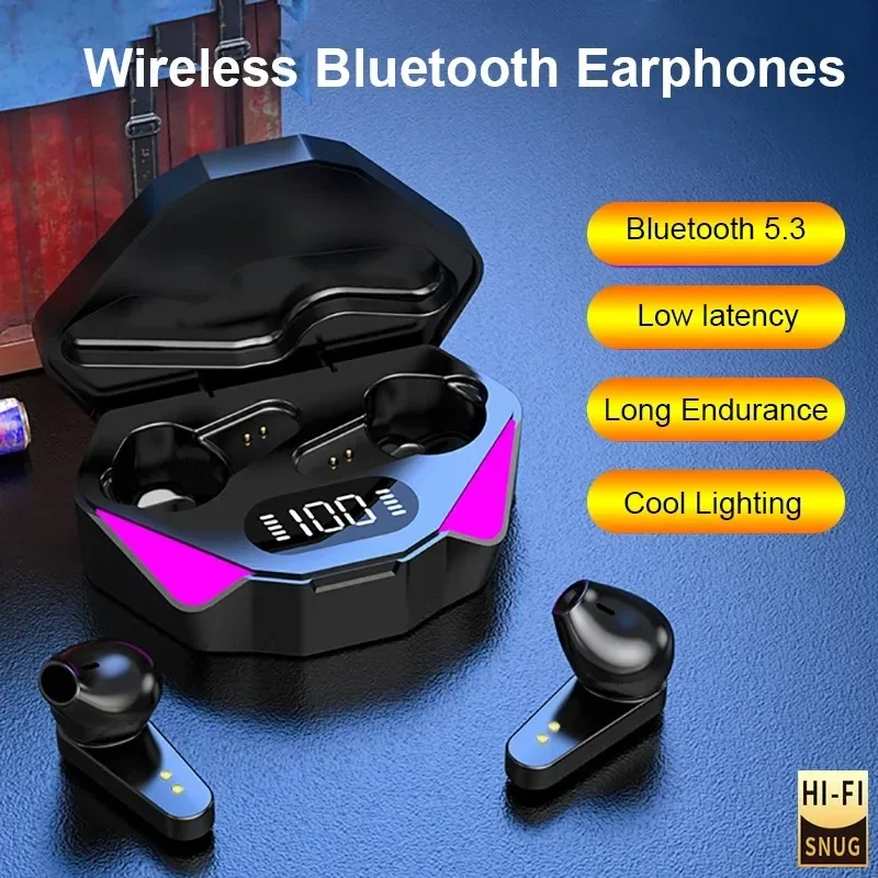 TWS X15 Bluetooth Earphones Wireless Headphone with Mic Low Latency  Stereo Headset Music Game Sport Earbuds