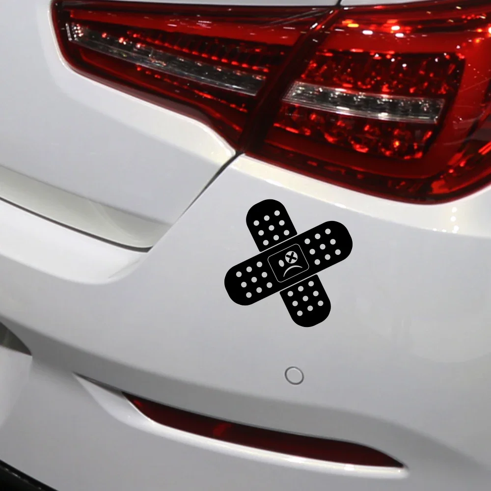 AliExpress NONE Car Sticker Funny Band Aid Car Window Decal Cross Band Aid Hurt Stickers Truck Motor Bicycle Tape Laptop Vehicle Decal Graphics