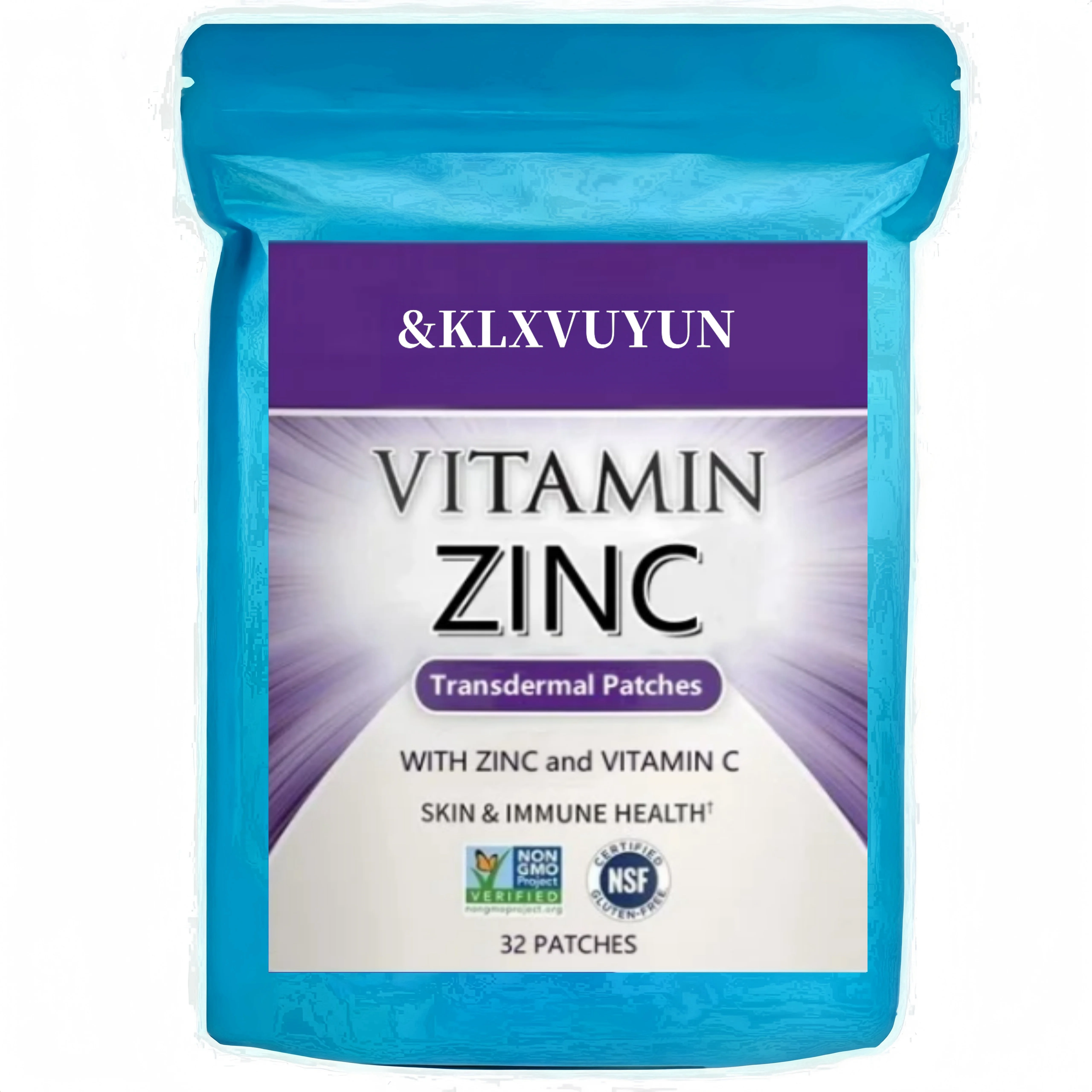 Zinc + Vitamin C Transdermal Patches, Trace Minerals & Probiotics, Brain Health, Immune Support