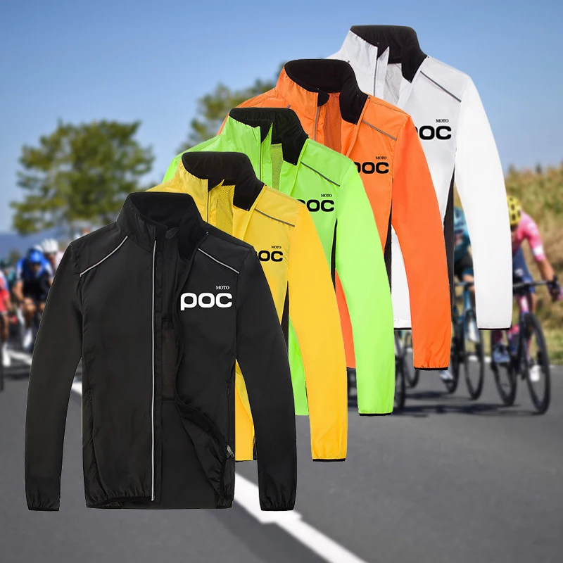 MOTO POC Ultra Light Windproof Cycling Jackets Men Women Waterproof Wind Coat Reflective Bicycle Clothing MTB Road Bike Jacket