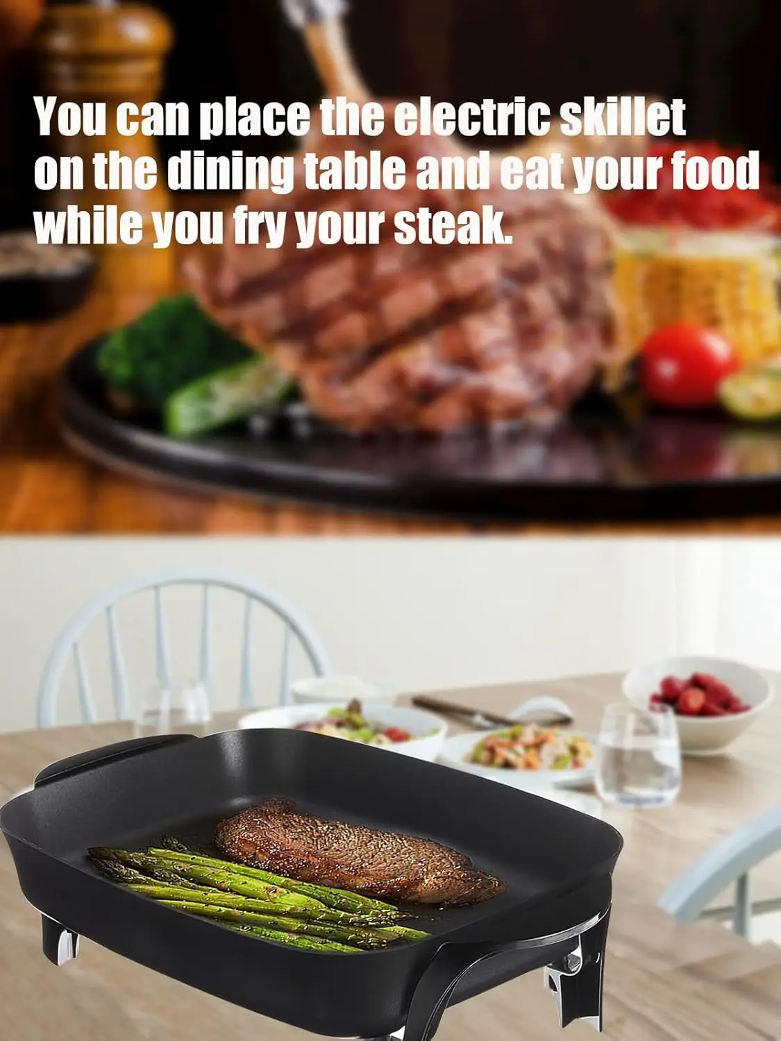 Electric Skillet - Roasts, fries, grills, stews, bakes, and makes one-dish meals.