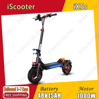Electric Scooter iScooter iX5-S 1000W Motor 48V15AH Battery 11 Inch Off Road Tires Fold E-scooter All-Terrain Electric Scooter