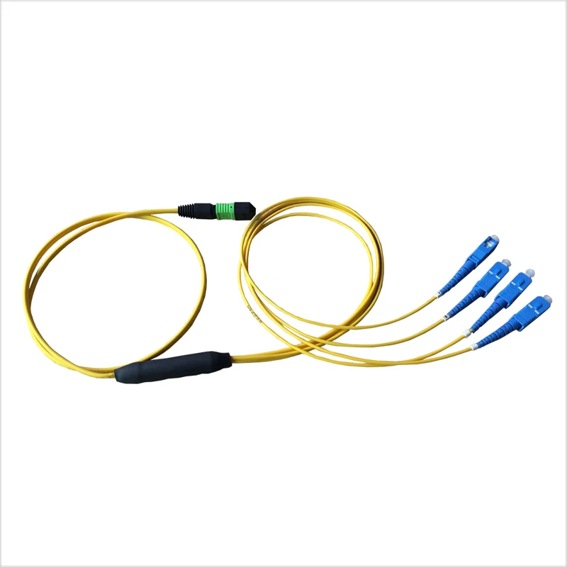 

4 core multi female SC FC ST SM ribbon ruggedized cable fiber optic patch cord