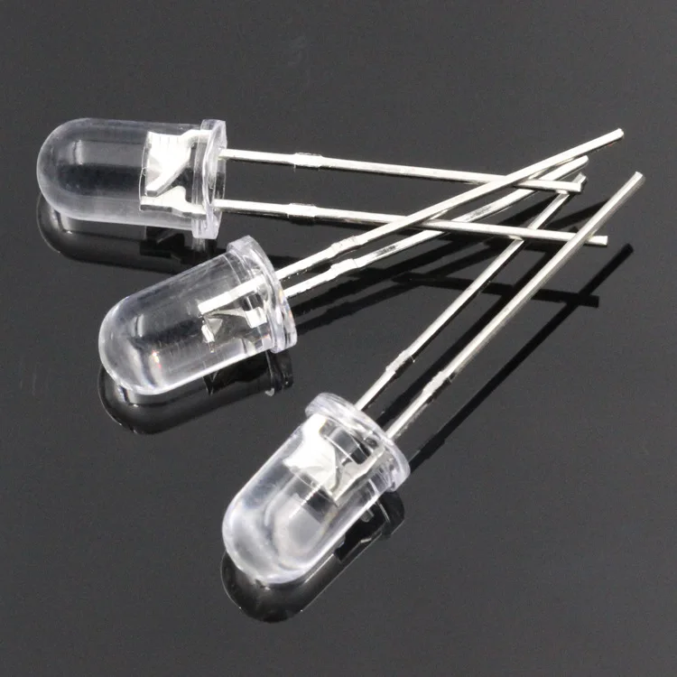 50PCS LED Diode 5MM F5 Ultra Bright Light Emitting Diode Transparent LED Lamp White Orange Red Yellow Blue Green