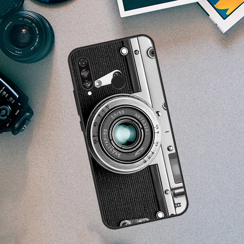 Retro Camera Vintage Case For Huawei Nova Y91 Y90 Y70 Y61 Y60 5T 11i 8i 3i P20 P40 P30 Lite 9 10 SE 11 Pro Cover
