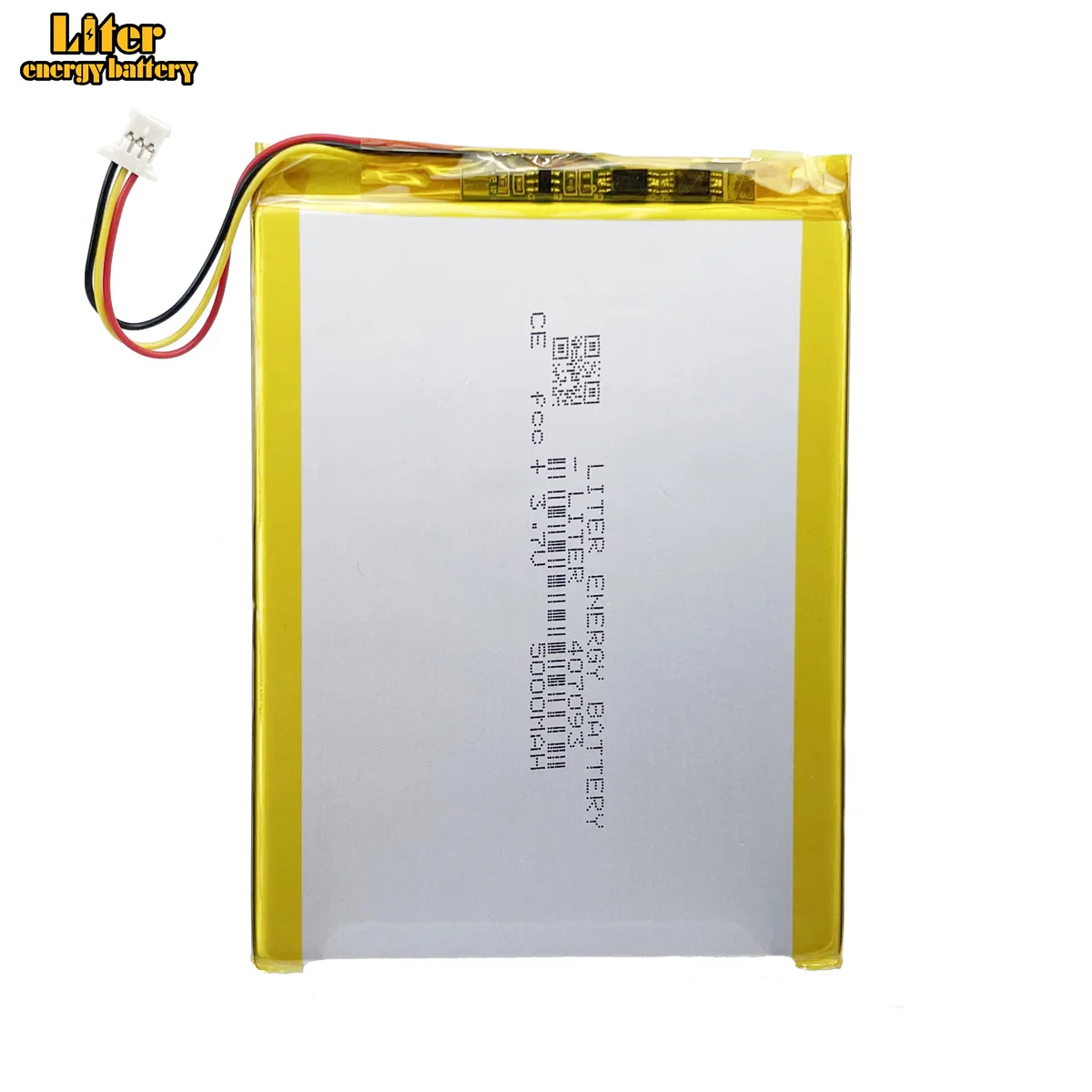 3-wires connector 407093 3.7V 5000mah polymer lithium ion battery Lipo battery for tablet pc 7 inch MP3 MP4 GPS replace