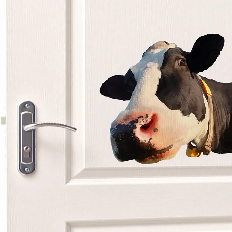 Cow Painted Prop for Glass Door and Window Background beautification Wall Sticker