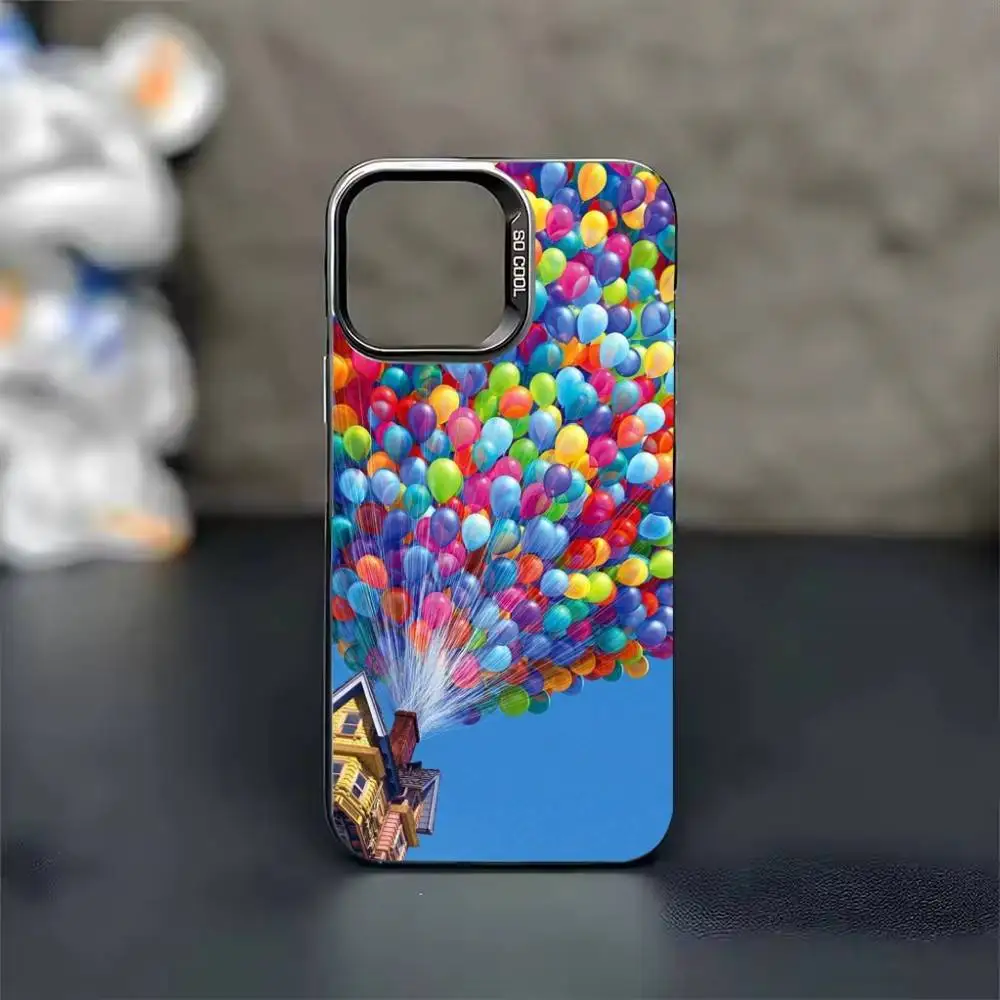 เคสโทรศัพท์ลายลูกโป่งหลากสี สำหรับ iPhone 17,16,15,14,13,12,11,Pro Max,Plus สีดำ แคนดี้ ซิลเวอร์