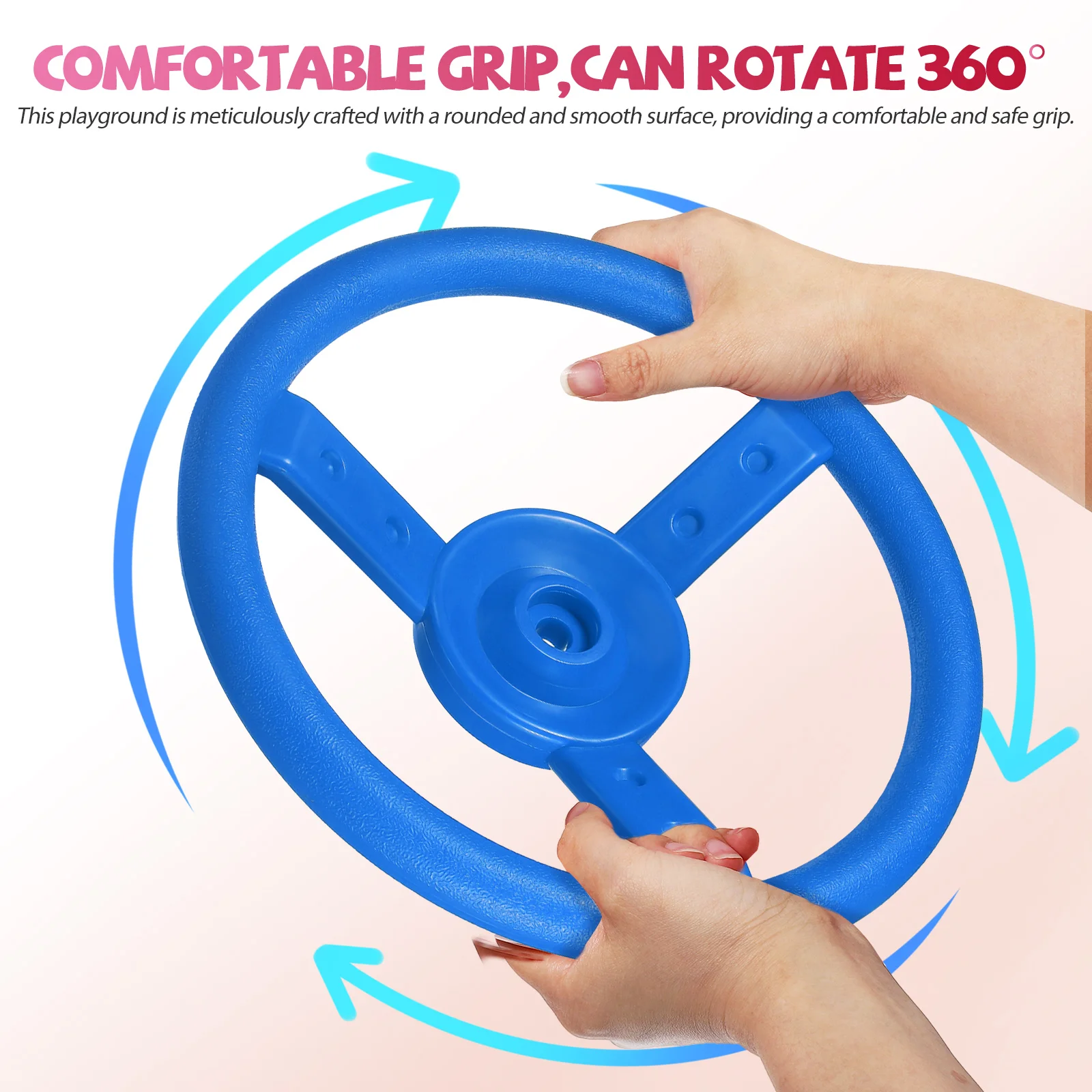 قطعتان من عجلة القيادة للبناء القوي من البولي ايثيلين بتصميم حافة مستديرة وألوان ساطعة وجذابة للقيادة التفاعلية #3