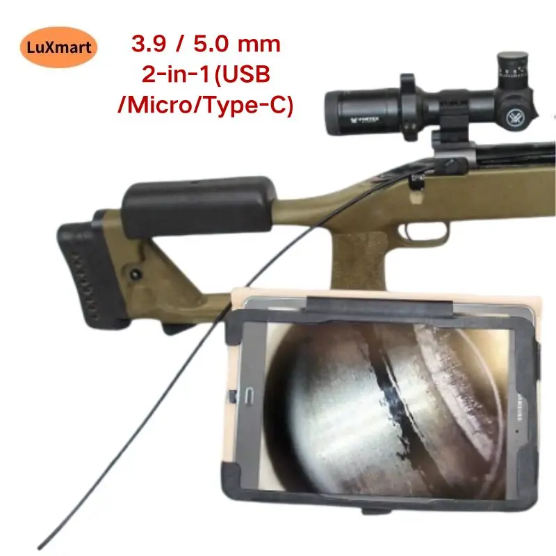 Imagem -02 - Rifle Bore Scope Barrel Câmera Endoscópio Adequado para 0.2 Polegada Diâmetro Maior Usado com Android e pc 50 Milímetros