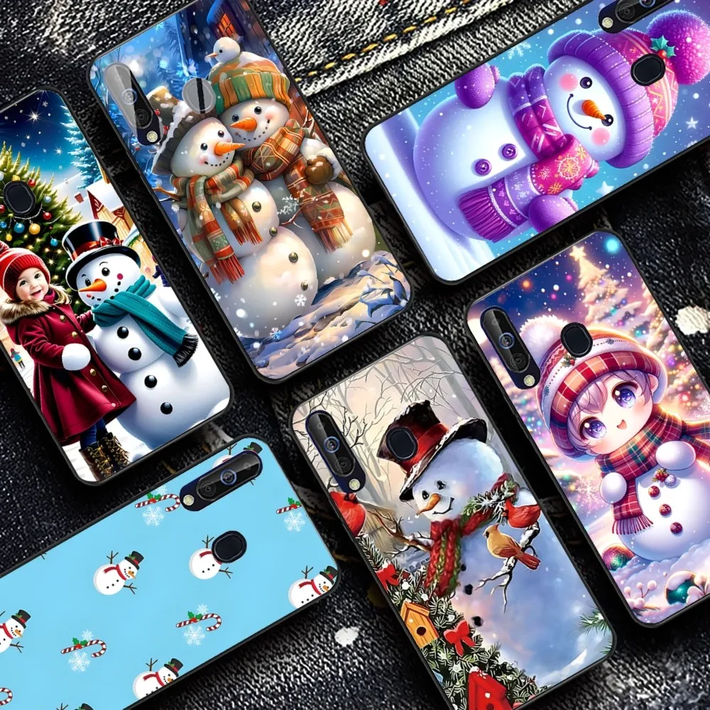 Cartoon Christmas Elk Snowman Phone Case For Samsung A 10 11 12 13 20 21 22 30 31 32 40 51 52 53 70 71 72 73 91 13 shell