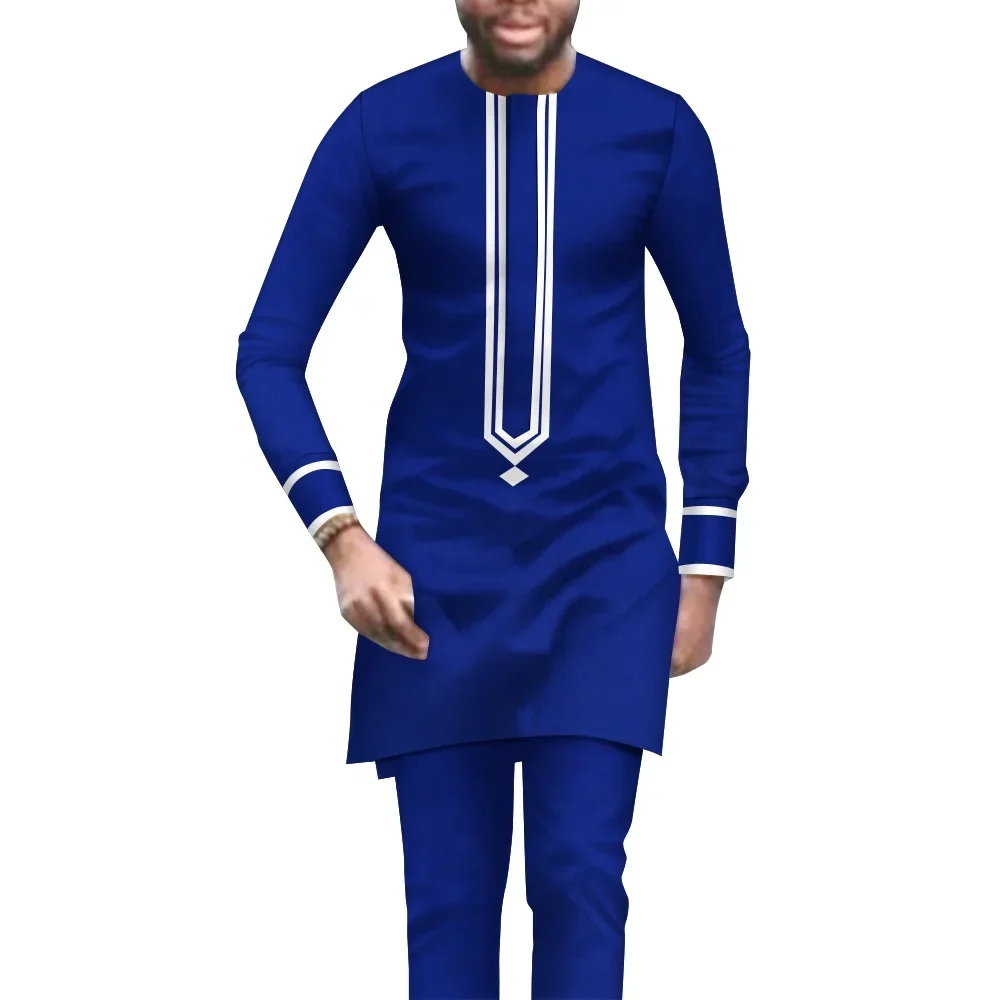 African Men Clothing Dashik Men Suit Casual 2 Pcs Set Shirt and Pant Fashion Sport Style Nigerian Men Outfit Long Sleeve WYN1754