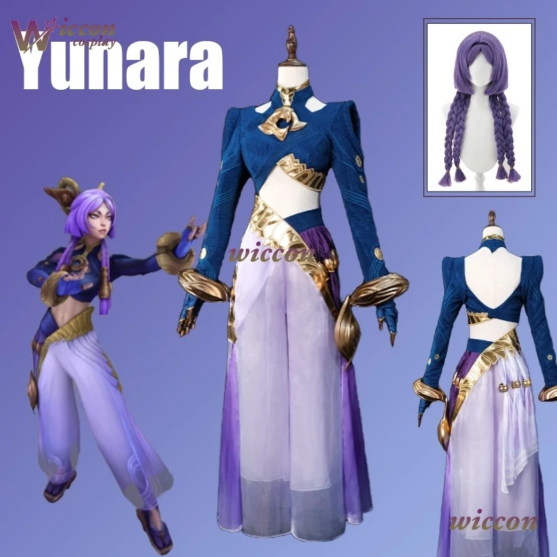 Juego BAI irrompible Vow Yunara, disfraz de Cosplay, traje para mujer, diseño Sexy de alta calidad, peluca para fiesta de Halloween de estilo púrpura