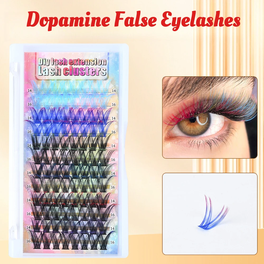 

Gradient Color Hot Girl False Eyelashes Dopamine Natural Segmented Grafted Lashes Single Cluster Novice Photogenic Eye Makeup