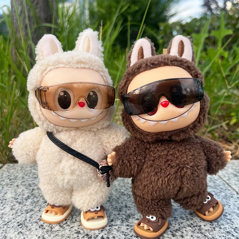 

17cm Labubu Goggles Suitable for V1 V2 V3 Plush Doll Sunglasses DIY Dress-up Clothing Accessories Children's Toys Gifts