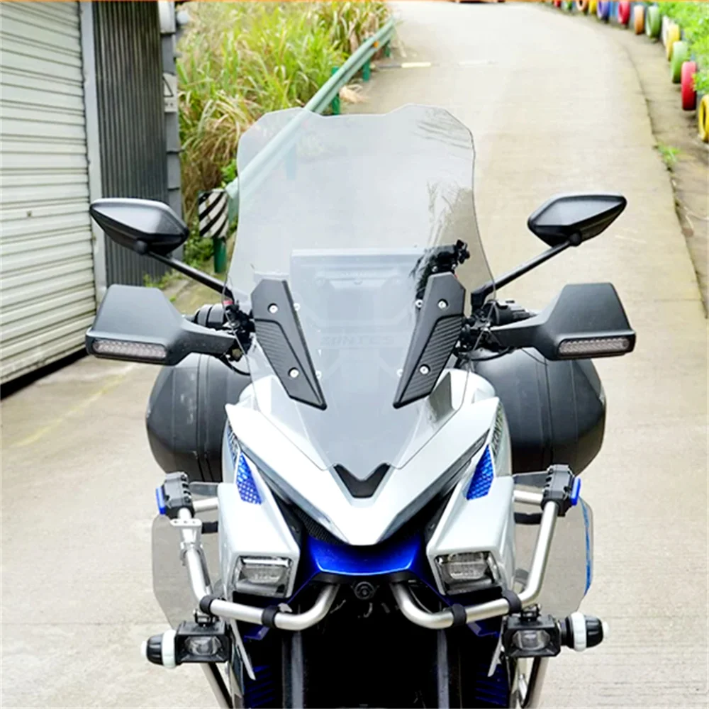 For ZONTES 703T windshield with raised front windshield panel chest guard air deflector mobile navigation pole extension pole