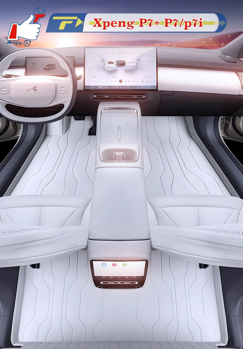 

Left-hand Drive Car Floor Mat For Xpeng P7+ P7/p7i 2020-2025 Full-Surround Foot Mat Mat Floor Liner Floor Carpet Water-proof Mat