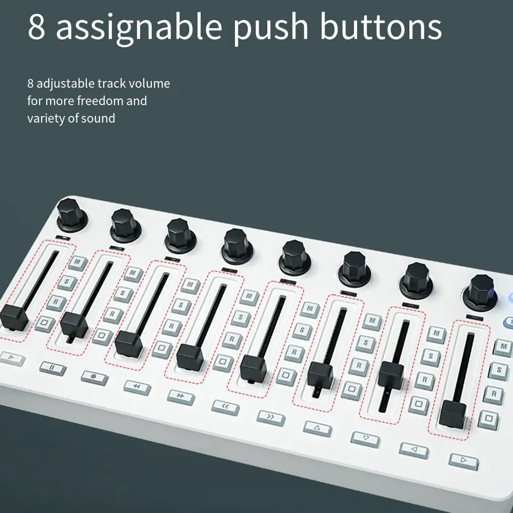 BT Connection Wireless MIDI Controller USB-C Interface Wireless Mixing Console Portable Software Control SMC-MIXER