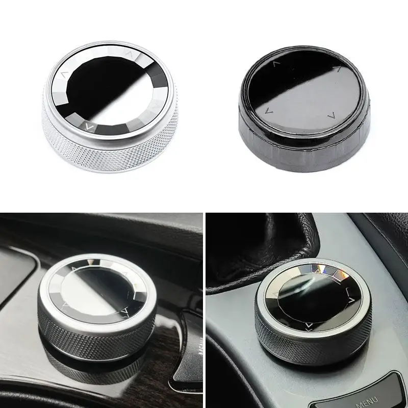 One-button Black/Silver ABS For BMW E60 E61 E63 E64 2004-2010 E66 2002 2003-2008 Car Multimedia Button Knob Cover Trim 2pcs view 2