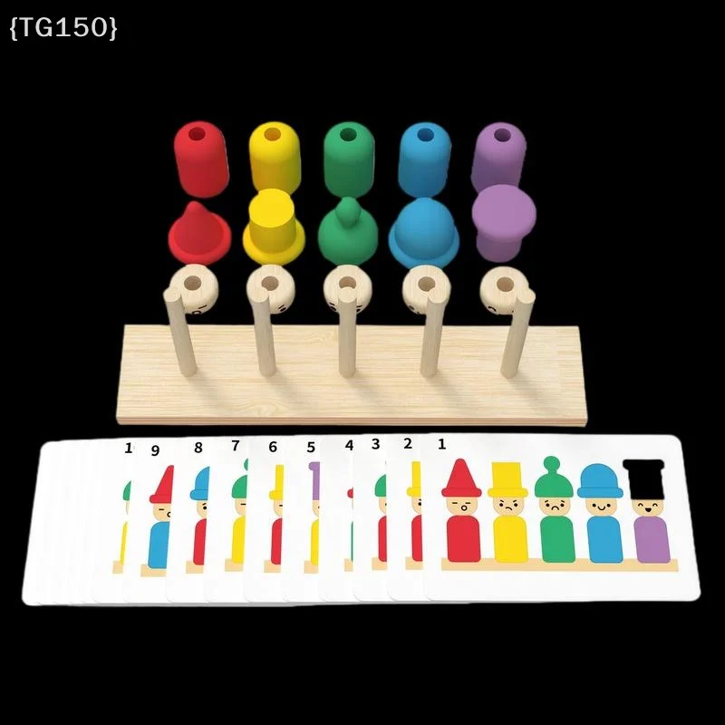 Früherziehung für Kinder: Kleine Montessori-Figuren, Farbausdrücke, Stapelmusik, Hand-Auge-Koordinationsspielzeug