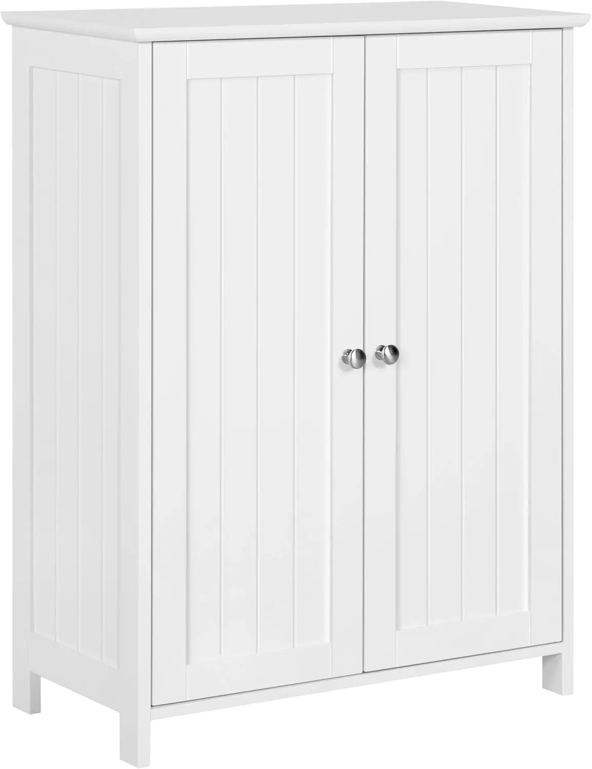 Yaheetech Bathroom Floor Cabinet, Modern Storage Freestanding Organizer Cabinet with Adjustable Shelves & Double Doors,