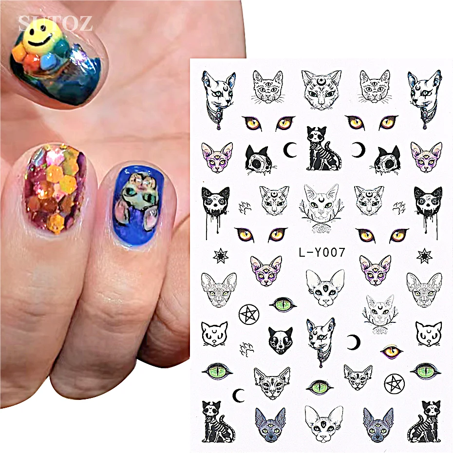 5d Blauwe Vlinder Nail Art Stickers Reliëf Kunstmatige Vlinder Lente Zomer Design Nagel Decals Barok Manicure Decor L-Y016