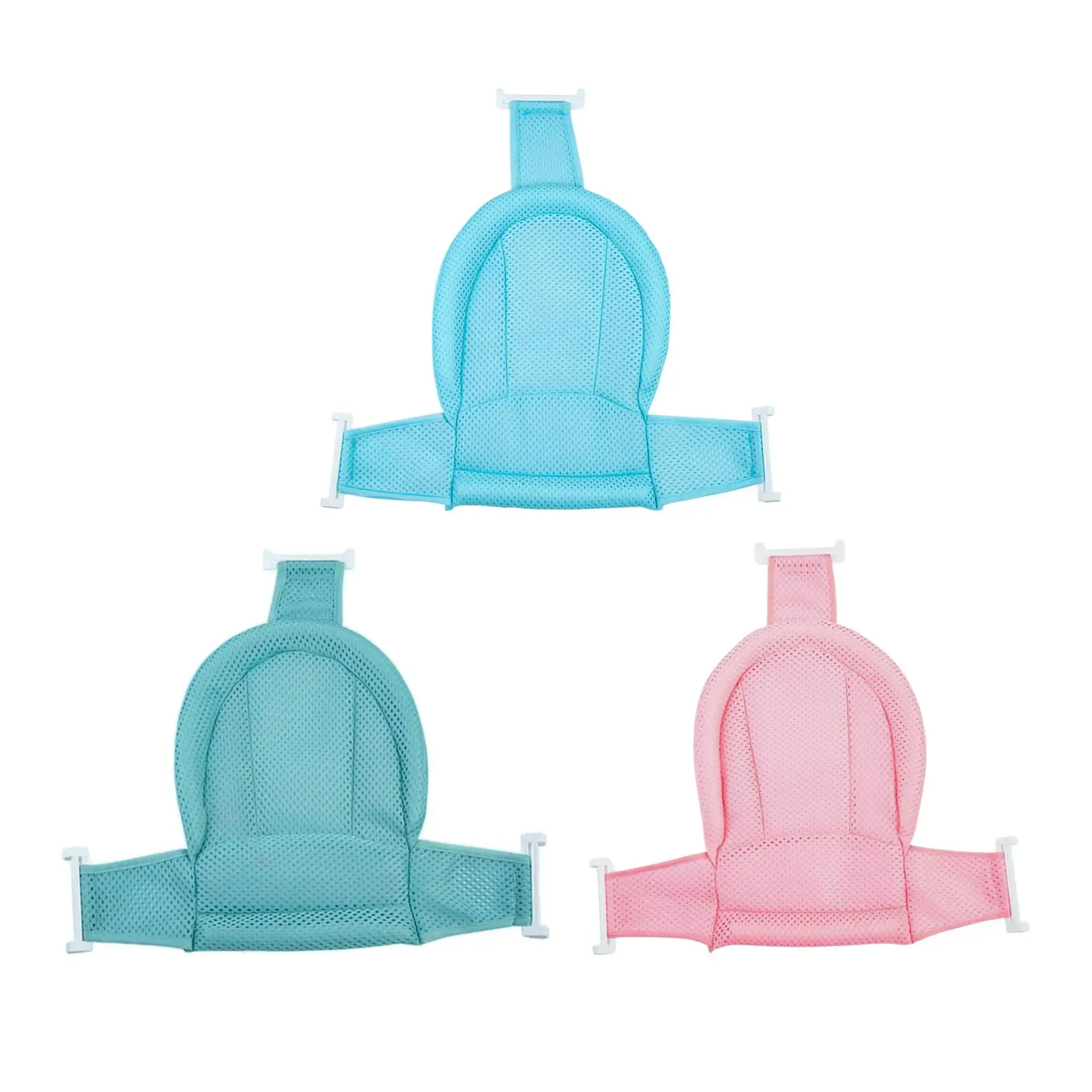 Universal Baby Bath Seat Support Net Infant Bath Supporter Net Foldable for Tub Premium Nonslip Bath Sling for Newborn Boy Girl