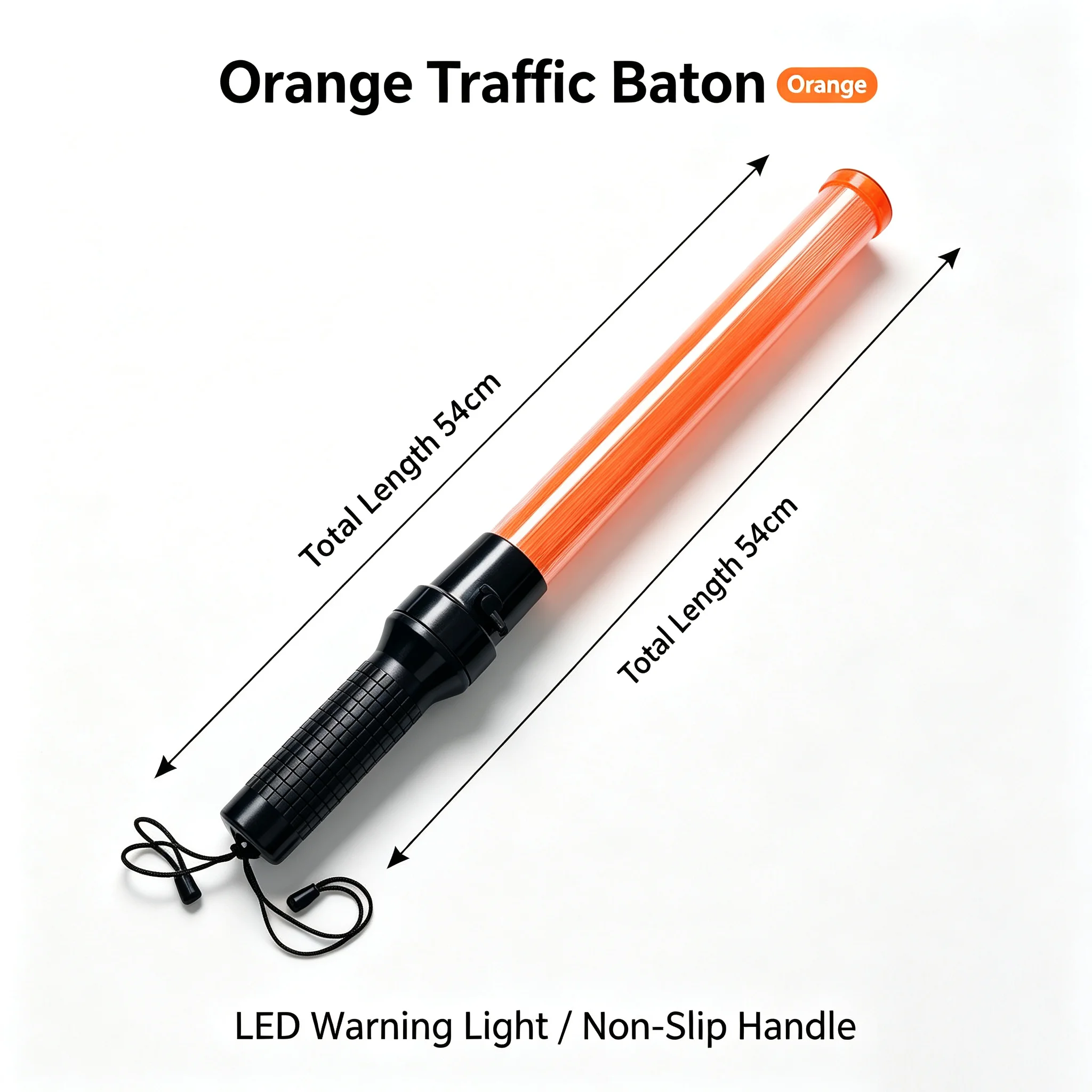 54cm LED Safety Warning Light Outdoor Road Traffic Signal Warning Stick Control Traffic Safety Command Tool Emergency Glow Stick