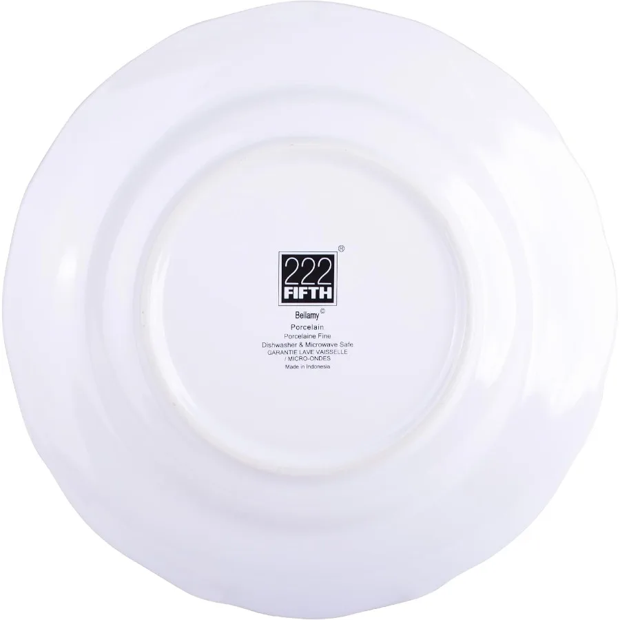 طقم أواني طعام من البورسلين مكون من 12 قطعة تتميز بألواح وأطباق وأطباق بيضاء وسوداء مع لمسة نهائية أنيقة من السيراميك اللامع