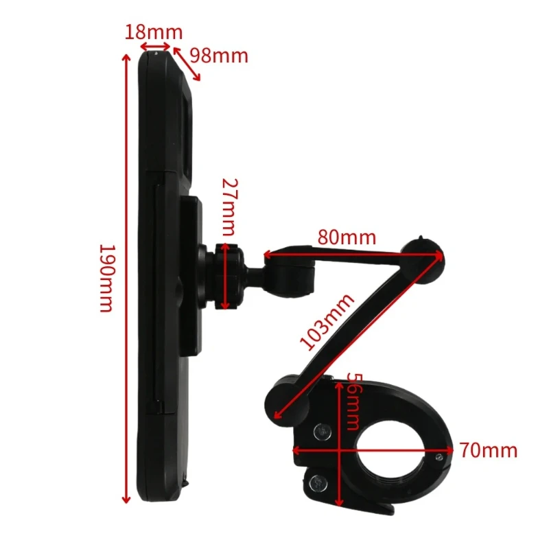 حامل هاتف جديد مغناطيسي ومقاوم للماء والعنف يأتي مع 360 درجة ° حامل الهاتف المحمول للدراجات النارية قابل للتعديل #4