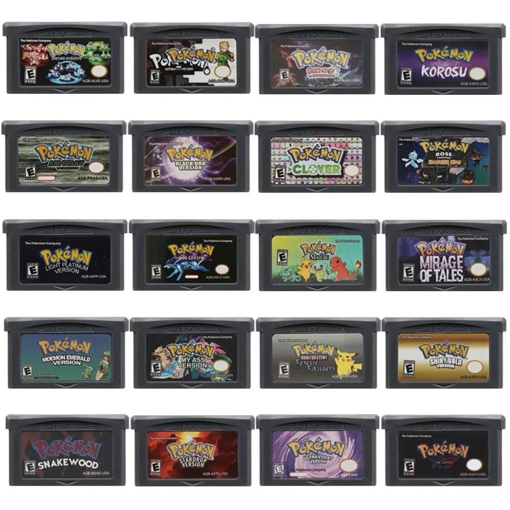 Pokemon Series GBA Game Cartridge 32 Bit Video Game Console Card AshGray Dark Cry Liquid Crystal Pearl for GBA NDSL