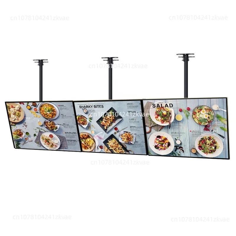 Restaurant Wall LCD Menu Board Ceiling Mount 32