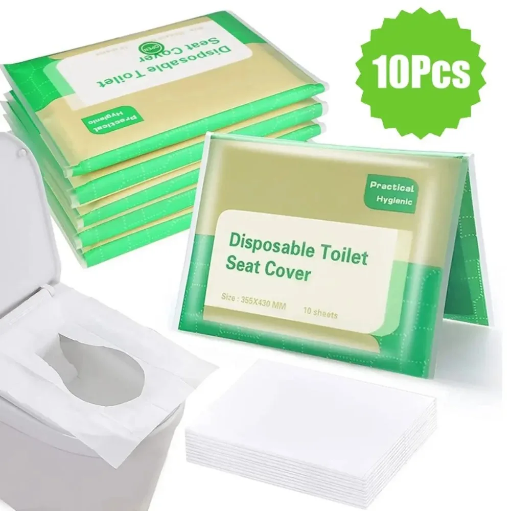20/50Pcs Disposable Flushable Toilet Seat Covers Portable Travel Accessories Hotel Outdoor Public Restroom Daily Use Supplies