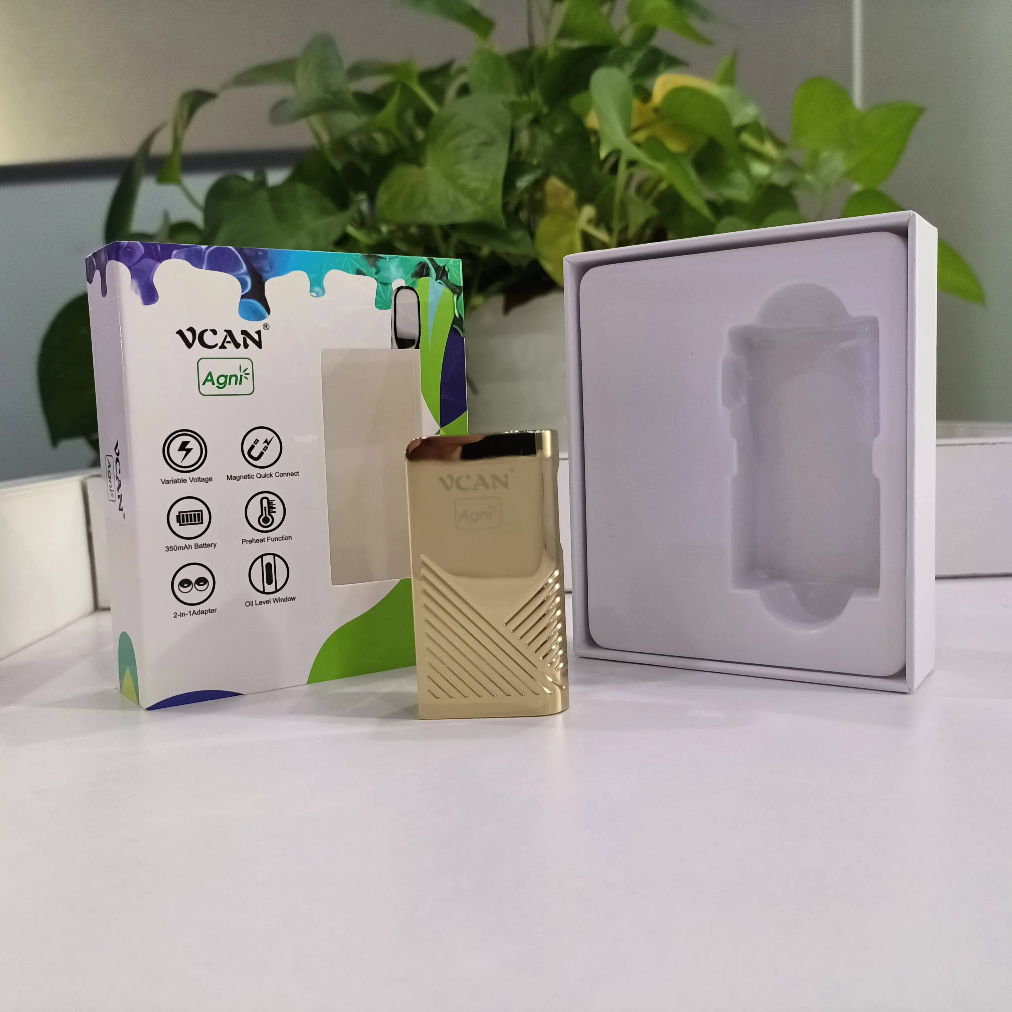 Ecpow Store 510 موضوع 350mah بطارية التسخين المسبق الجهد المتغير صالح خرطوشة CBD النفط السميك مع شاحن نوع C #5