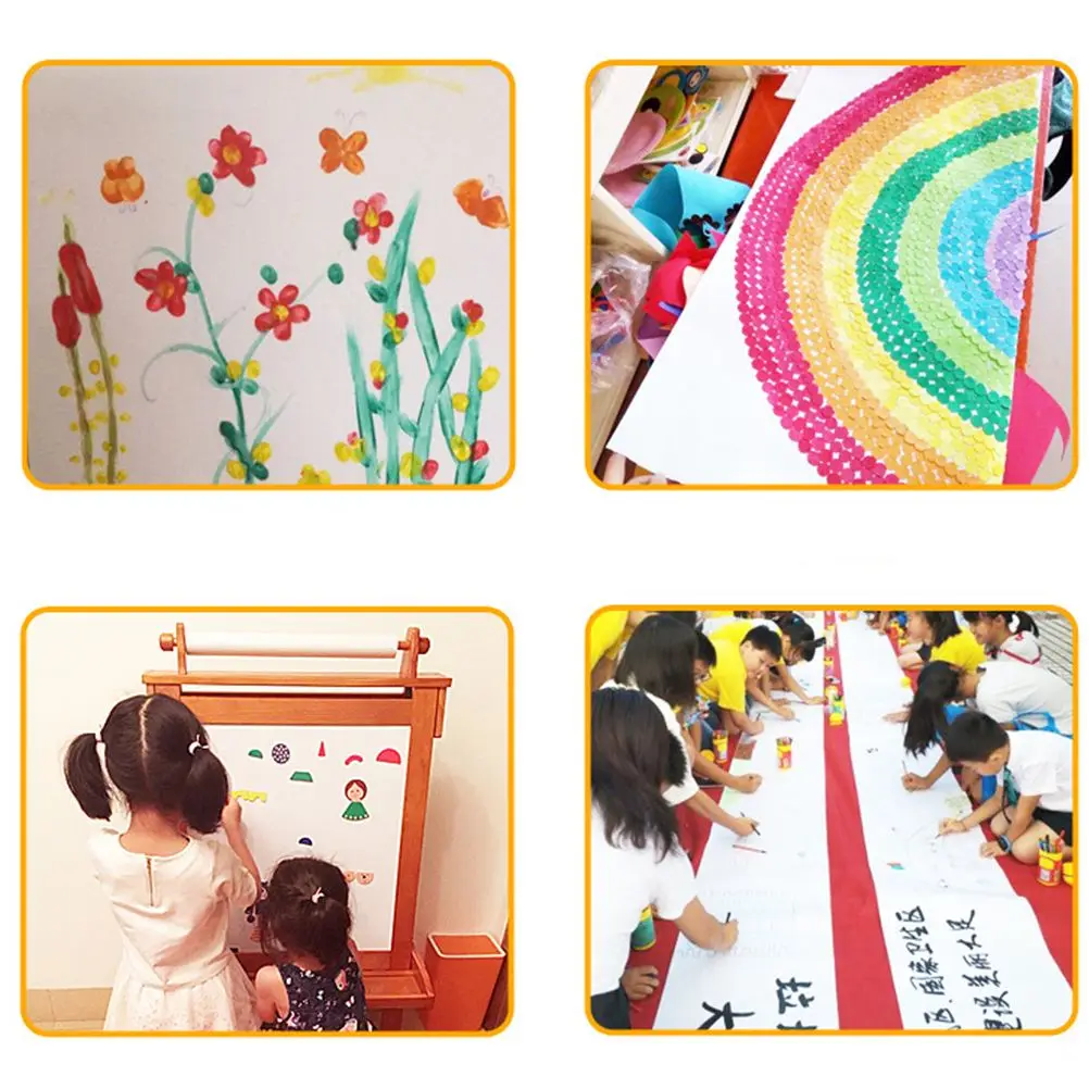 2 Pcs Paints Whiteboard Blank Drawing Papar Paper for Kids Papers