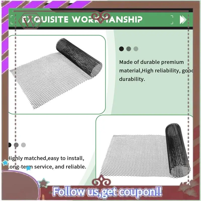 

A57E-40X13 дюймов универсальная сетка для автомобильной решетки, металлическая сетка для автомобильной решетки, листовая сетка, ромбическая сетка для гриля, отверстие 8X16 мм