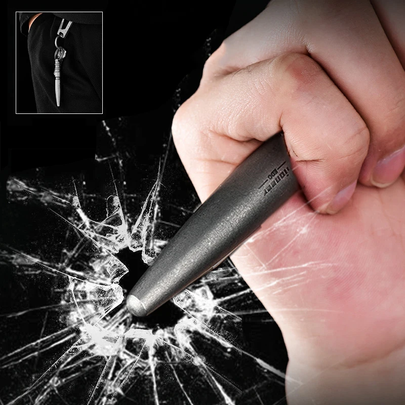 Imagem -02 - Titânio Portátil Edc Tactical Pen para Mulheres Mini Auto-defesa Signature Pen Janela Quebrando Acampamento ao ar Livre Novo
