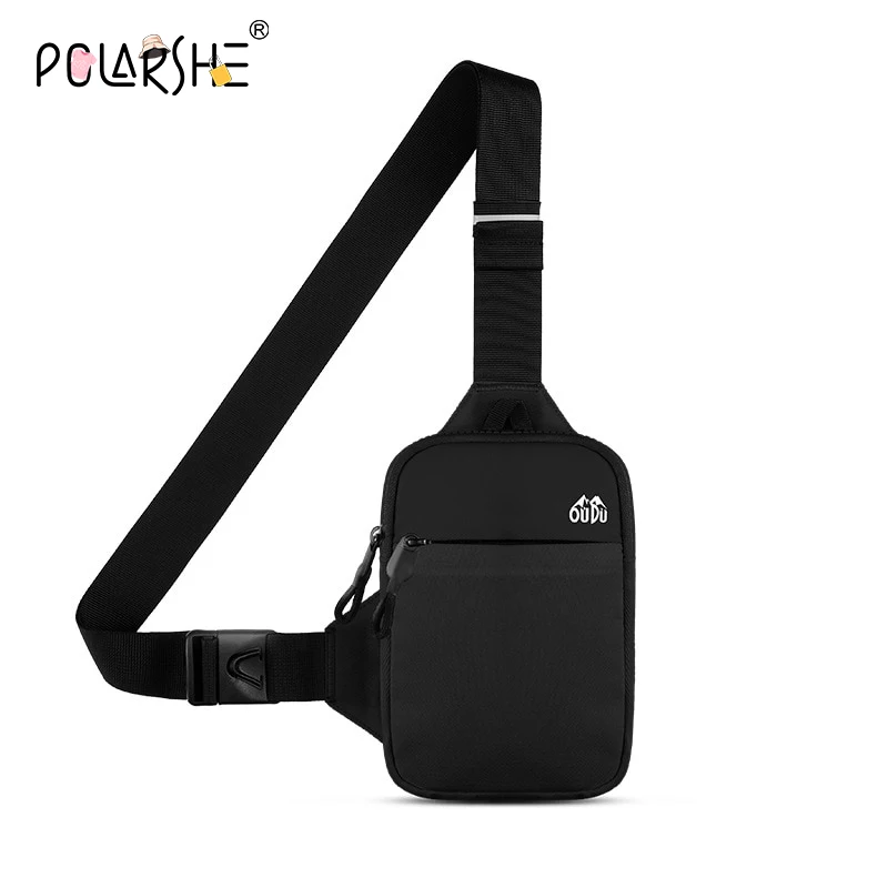 Polarshe Men\'s MINI Chest Bags Nylon Waterproof Shoulder Bag Outdoor Sports Cell Phone Bag Waist Pack Male Bolso Hombre