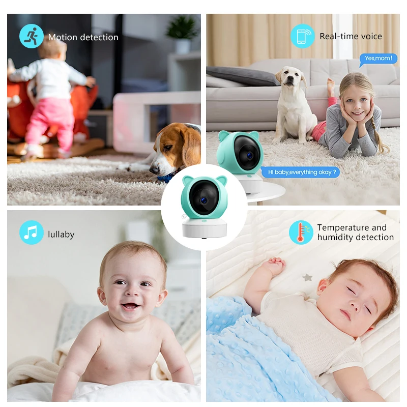 Danmini 1080P Baby Monitor Mobile Tuya App Remote Control Two-way Intercom Babyphone 3MP Camera Sound Detection Smart Babysitter
