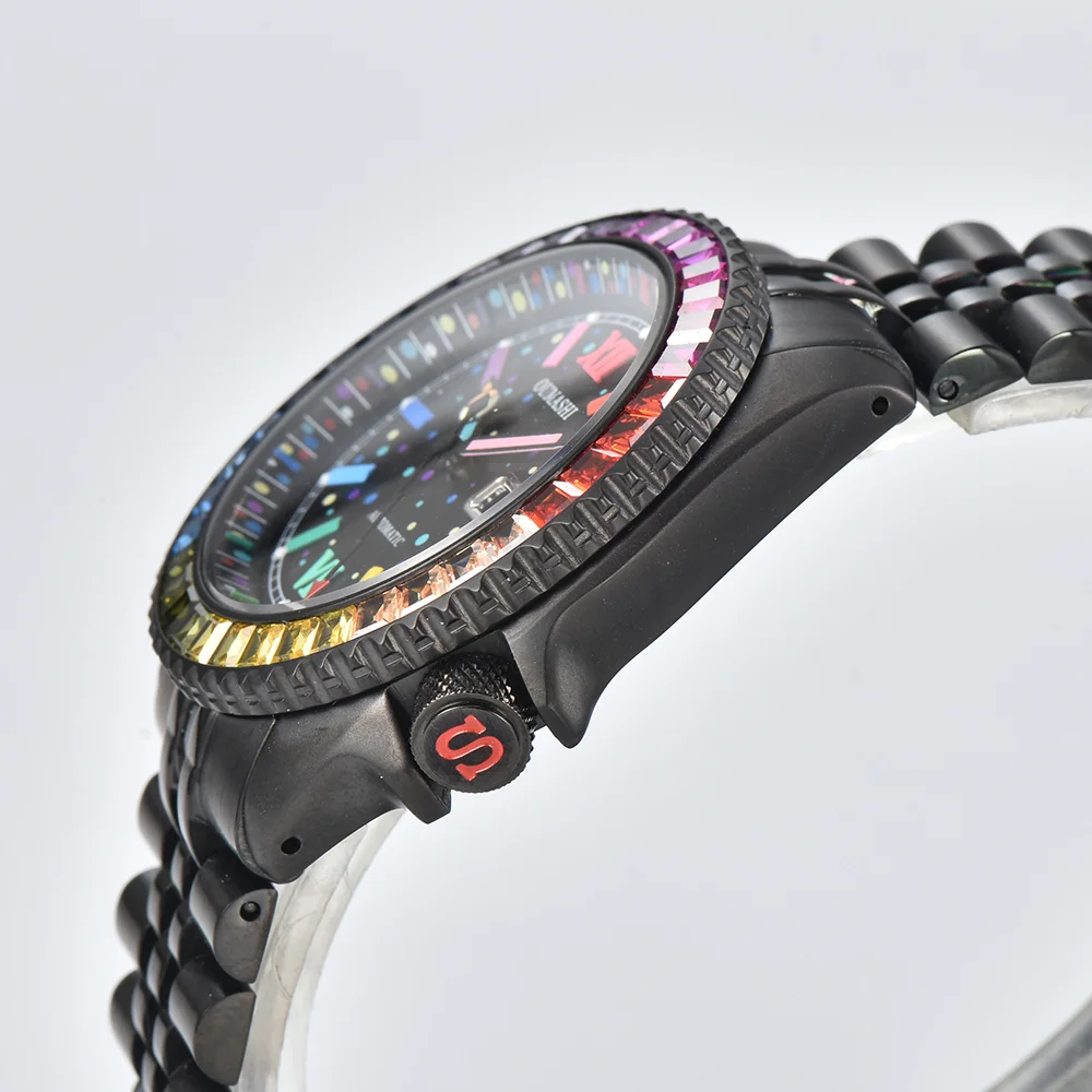 SKX007 orologio orologi da uomo di lusso vetro zaffiro movimento automatico orologio meccanico OUMASHI orologio di fascia alta supporto logo personalizzato