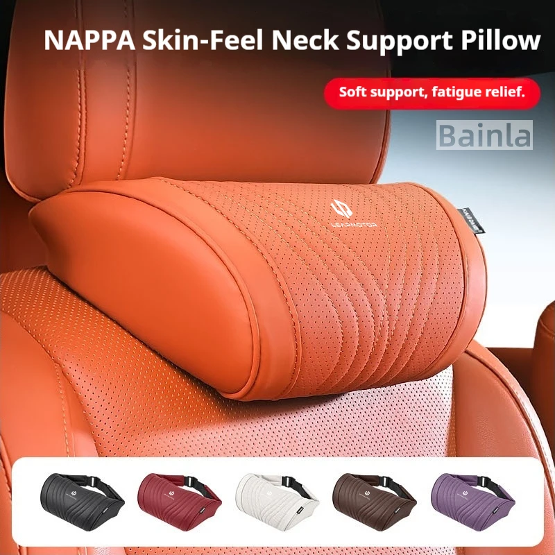 Für Leapmotor C10 C11 C16 B10 C01 B01 2026, Auto-Kopfstütze Nackenstütze Sitz-Lendenkissen Verstellbar Atmungsaktiv Weich, Zubehör