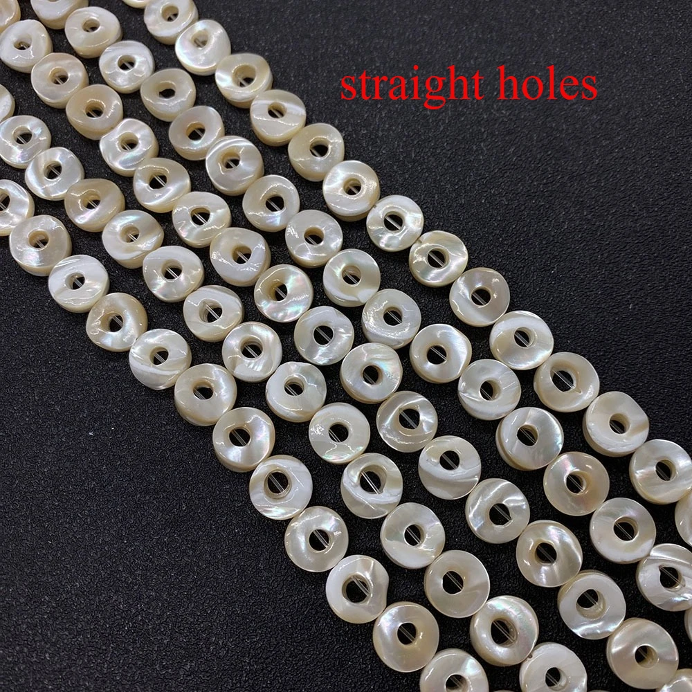 

Circle Natural Shell Beads 1strand Straight Holes Trochus Maculatus Polished Loose Bead For Handmade Bracelet Jewelry Accessory
