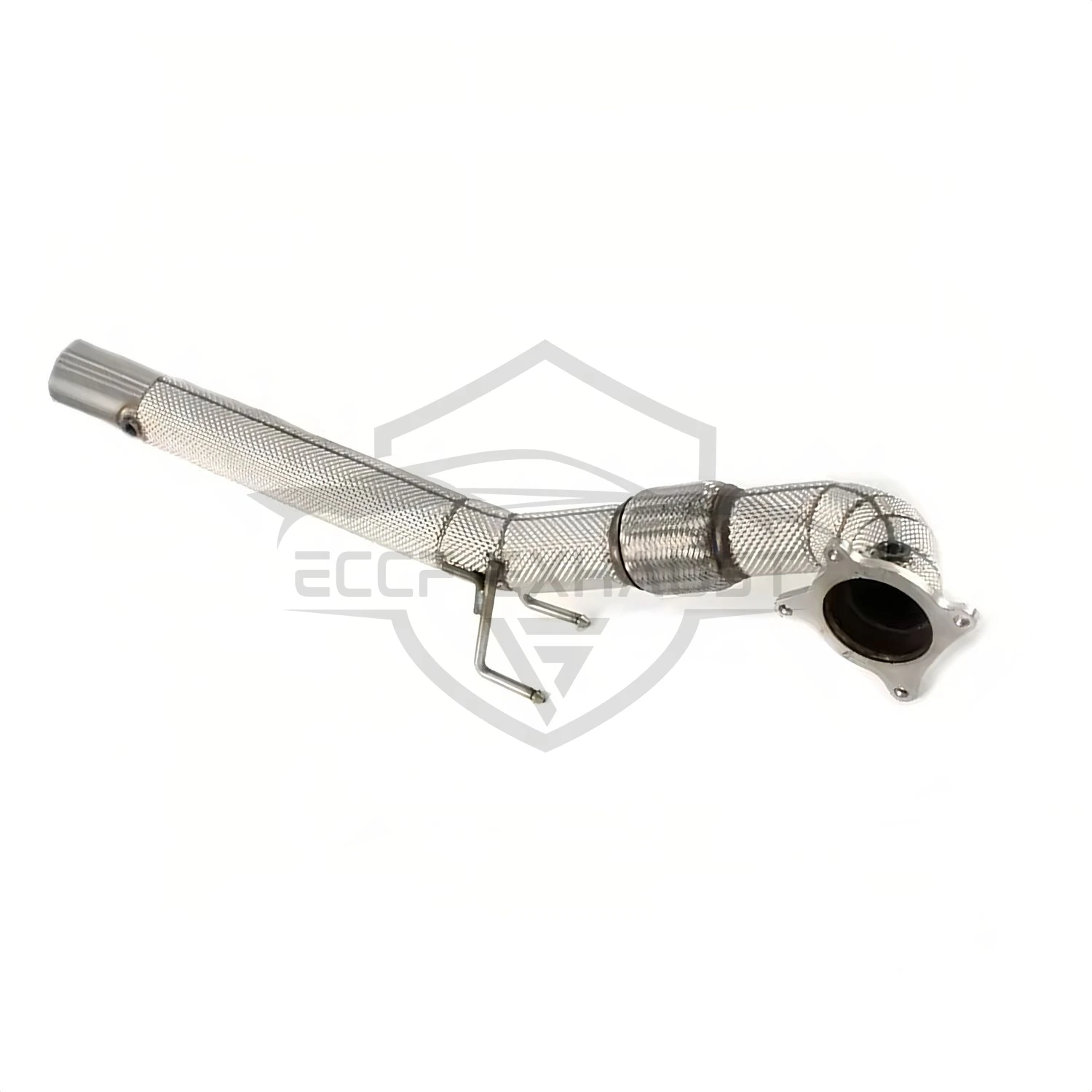 

Stainless Steel Downpipe With Heat Shield For VW golf GTI MK6 2.0T Aggressive Exhaust Sound High Flow Performance Upgrade